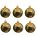 Decoris Boules de Noël - 12x pièces - or - verre - 6 cm - brillant - décoration de Noël - avec ruban d'accrochage doré