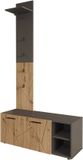Vicco Irma Garderobe – 106 x 43 cm Set met schoenenkast en kapstokpaneel Antraciet/Artisan