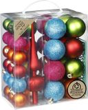 Inge-glas Inge Christmas Kerstballen - 39-delig - Gekleurd - Kunststof - Met Piek