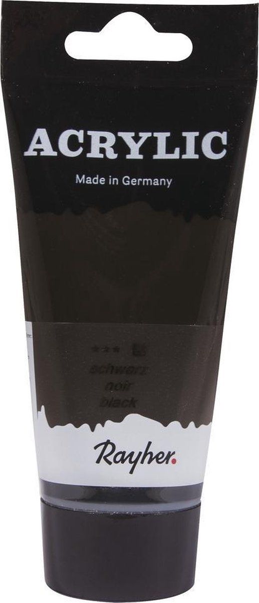 Rayher Hobby Acrylverf, SB-tube 75 ml, zwart