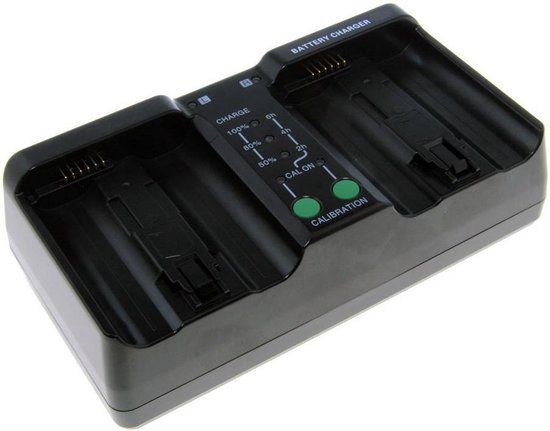 Duo oplader voor Canon LP-E4 en LP-E4N camera accu's - Zwart