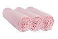Set Easy Dort Set van 3 roze katoenen hoeslakens 40 x 80 cm uitbreidbaar tot 40 x 90 cm