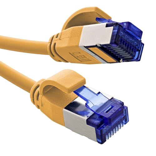 InLine SFTP CAT6a slimline flexibele netwerkkabel | TPE LSZH | geel | 5 meter