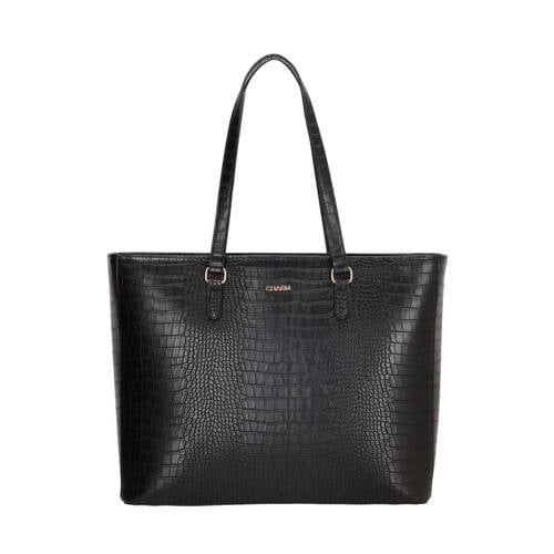 Charm London Midwood Shopper Tote Bag - 15.6 inch Laptop Bag - Black