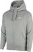 Nike Nsw Club Hoodie Fz Bb Heren Sportvest - Dk Grey Heather/Matte Silver/(White) - Maat XL