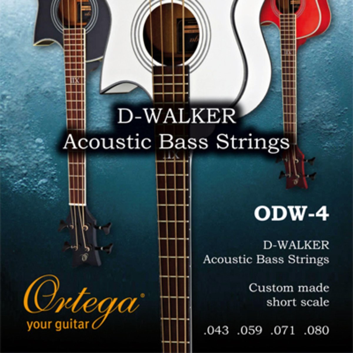 Ortega Guitars Ortega ODW-4 Walker Ac. bas Strings 43-59-71-80, Short Scale - Snarenset voor 4-string basgitaar