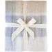 OEM Plaid À Carreaux Aspect Mohair Avec Franges Bleu 130x180 Cm