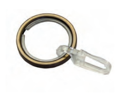 Gardinia Curtain rings with gliding inlay for 20 mm