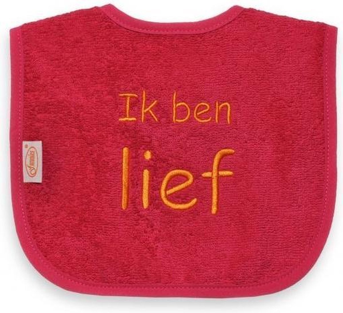 Funnies slabber ik ben lief junior 40 cm katoen roze roze