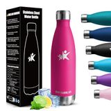 HoneyHolly Drinkfles van roestvrij staal, 500 ml, BPA-vrij, lekvrij, vacuüm geïsoleerd, thermoskan, dubbelwandige waterfles voor fiets, reizen, sport, yoga, camping, fiets