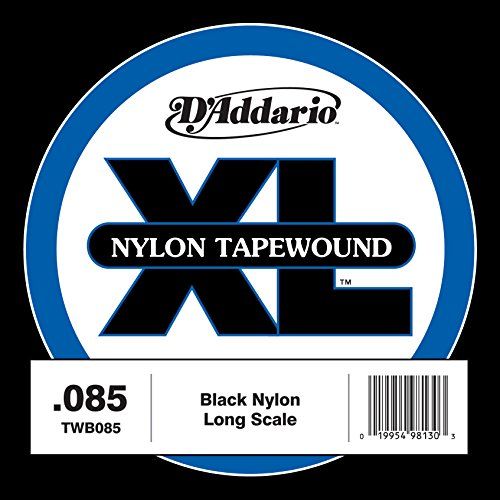 D'Addario TWB085 Single Bass Guitar String, Nylon Tapewound, .085