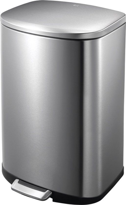 EKO Della Pedaalemmer - 50 Liter - Mat RVS - Prullenbak
