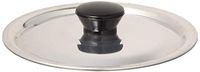 Pentole Agnelli FAMA2910 plat deksel met handgreep, rand en brug, zwaar type van BLTF-aluminium, gepolijst zilver, 10 cm