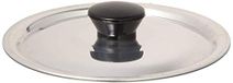 Pentole Agnelli FAMA2910 plat deksel met handgreep, rand en brug, zwaar type van BLTF-aluminium, gepolijst zilver, 10 cm