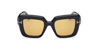 Tom Ford Esme FT1157 Lunettes De Soleil Femme Noir Surdimensionnée Marron 50mm