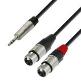 K4 Adam Hall K4YWFF0300 audiokabel 3 m 3.5mm 2 x XLR Zwart