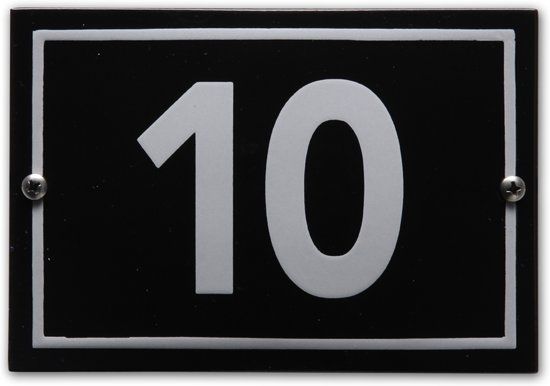 EmailleDesign® Huisnummer model Phil nr. 10 - 8719322092090