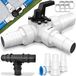 tillvex® Set de dérivation piscine 12 pièces - Ø 32/38 mm, van klep en ABS-adapter, met 6 x klemmen en 8 m isolatietape | voor zandfiltersystemen, warmtepompen & zwembadverwarming