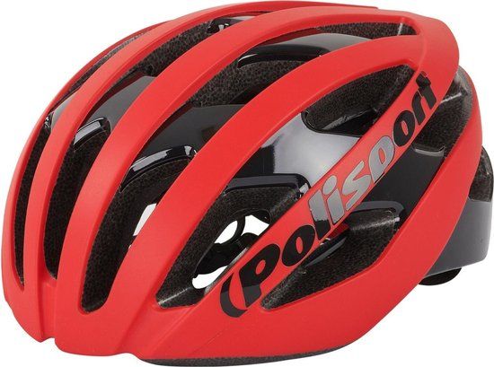 Polisport Light Pro Fietshelm - L - 58-62cm - Rood/Zwart
