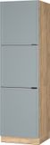 Vicco Hoge kast Fame-Line, Licht blauw-grijs/Goudkleurig Eiken, 60 cm