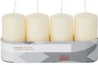 Trend Candles 16x crème-blanc bougie cylindrique/bougie tronc 5 x 10 cm 18 heures de combustion - Bougies sans parfum - Décorations d'intérieur