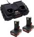 PARKSIDE® 12V set de batterie / 2 x 4 Ah batteries + double chargeur PDSLG 12