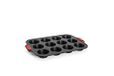 Woll Bakeware muffinvorm voor 12 stuks, met hittebestendige siliconen handgrepen tot 230 °C, PFAS-vrij, tweelaagse antiaanbaklaag, gealuminiseerd staal, zwart