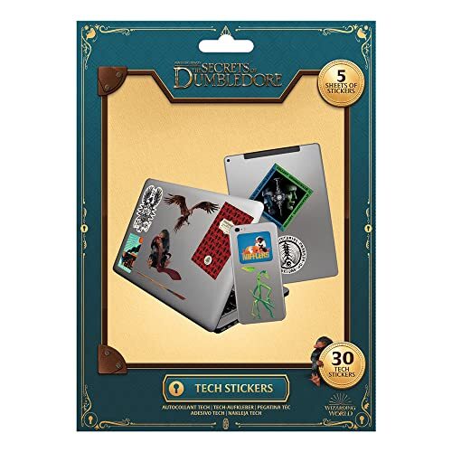 Pyramid International Fantastic Beasts The Secrets of Perkamentus Sticker Pack (Magical Ephemera Design) 5 vellen met 30 stickers Tech Sticker Pack - Officiële Merchandise, Eén maat, Koper, agaat