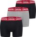 Levi's Heren Repeat Logo Boxer 3-Pack Zwart/Grijs Combo Maat M