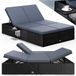 Casaria Ligbed - Tweepersoons Verstelbaar 200x115 - Zwart Antraciet