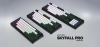 HATOR Skyfall 100 Pro Clavier de jeu sans fil, mécanique sans fil, interrupteurs silencieux, Hot-Swap, RVB, PBT, écran TFT, N-Key Rollover, 1000 Hz, 2,4 GHz/Bluetooth/USB-C, QWERTY Royaume-Uni/ISO, Gris/Noir