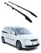VW Caddy Maxi L2 Aluminium Noir Barre longitudinali per tetto 2003-2015