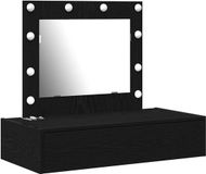 Wan GmbH Table de toilette - Coiffeuse - Meuble de chambre - Cadre mat anti-traces de doigts - 83x40x70 cm - Noir