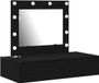 Wan GmbH Table de toilette - Coiffeuse - Meuble de chambre - Cadre mat anti-traces de doigts - 83x40x70 cm - Noir