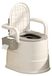 Toilette portable ergonomique avec couvercle et porte-papier toilette, adapté jusqu'à 150 kg