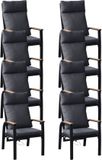 LUX outdoor living Annecy dining tuinstoel set van 8 | aluminium | antraciet