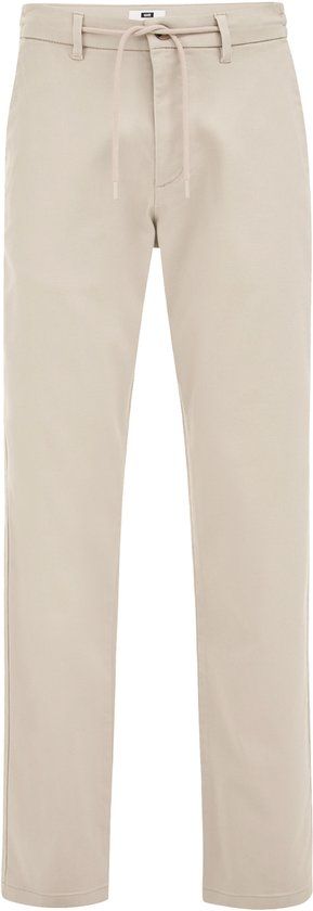 WE Fashion Heren regular fit flex chino beige