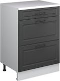 Vicco Uitbreidingscommode Rion, Antraciet landhuis/Wit, 60 x 46 cm