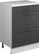 Vicco Commode Rion, Antraciet landhuis/Wit, 60 x 46 cm