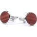 Accessoires pour chaussures Bouton de manchette Bois de rose Argent