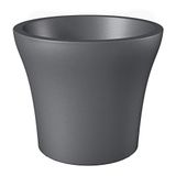 Scheurich No1 Style, plantenbak van kunststof, metallic grijs, 40 cm diameter, 33,6 cm hoog, 24 l vol.
