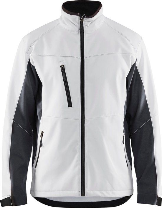 Blåkläder Blaklader Softshell Jack 4950-2516 - Mannen - Wit/Donkergrijs - XS