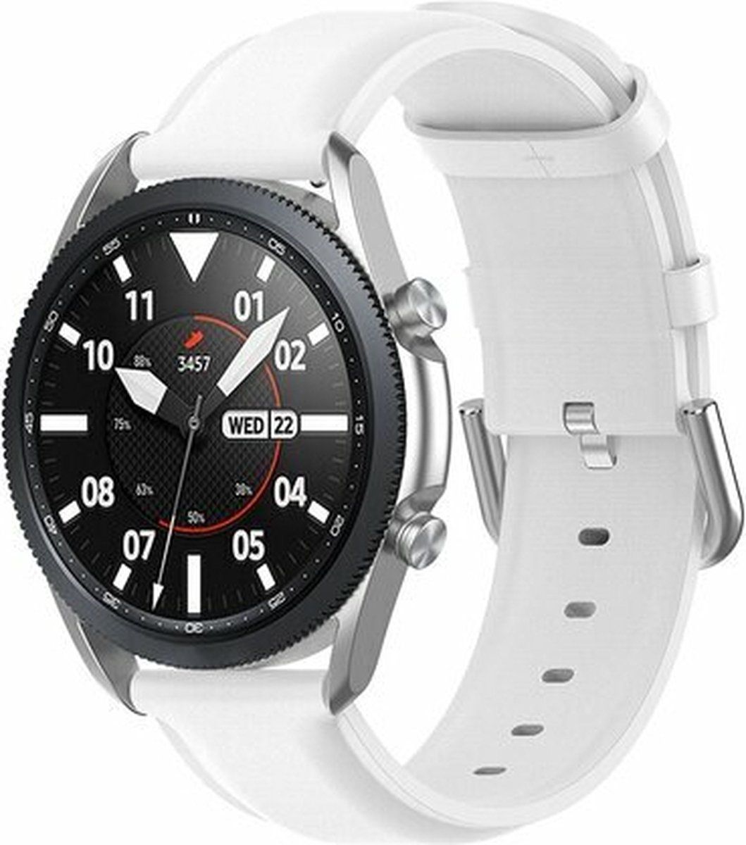 By Qubix Qubix Garmin Approach S12 / S40 / S42 - Classic leren bandje - Wit