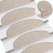 vidaXL - Tapis d'escalier auto-adhésifs - 15 pièces - Aspect sisal - 56x17x3cm - Argenté