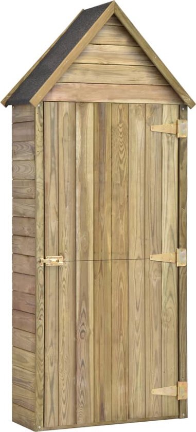 vidaXL Tuinschuur met deur 77x37x178 cm geÃ¯mpregneerd grenenhout