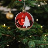 Gerimport Gerim Kerstballen - 18 stuks - 6 cm - Kunststof - Rood
