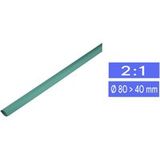 TRU COMPONENTS 1225429 Krimpkous zonder lijm Groen 80 mm 40 mm Krimpverhouding:2:1 per meter