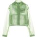 Icecat Veste tissée coupe-vent courte femme vert clair/blanc
