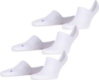 FALKE Cool Kick Bundle 3-Pack onzichtbar eenkleurig materiaal multipack footies unisex wit - maat 37-38