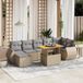 Maison Exclusive - Ensemble de meubles de jardin 8 pièces avec canapé et coussins, beige, en polyrotin